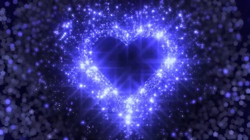 Fundo de movimento brilhante de corações cintilantes 2