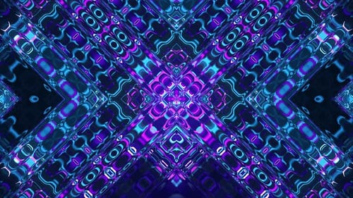 Abstract Geometric Glowing Pattern Loop Background