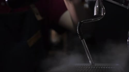 Espresso Machine Steam Wand Close Up