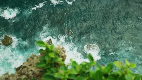 Ocean waves reaching the coast