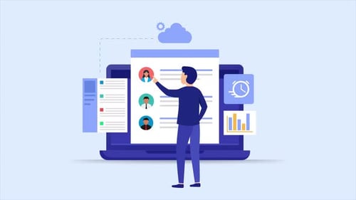 Remote Working Online Office Flat 2D Concept