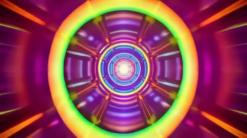 Futuristische Neonglüh-Cyberpunk-Tunnel-Hintergrundschleife