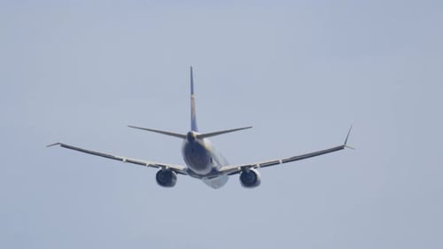 Experience the thrill of a passenger aircraft gracefully taking off