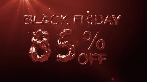 Black Friday 85 Percent Off Fluid Metallic Text Reveal