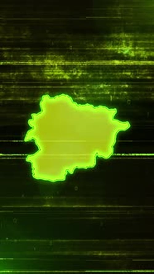 Carte numérique futuriste des problèmes d'Andorre - Vidéo verticale
