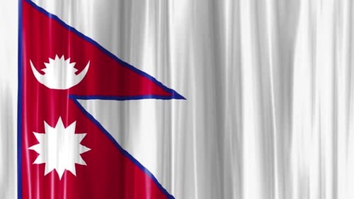 Nepal Flag Curtain Wave