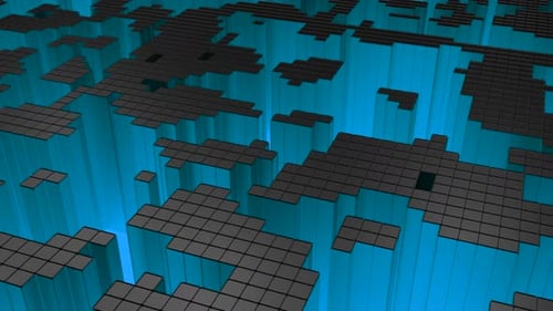 3D puzzle blocks background