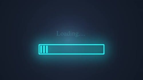 Loading bar circle animation, downloading system, processing circle complete