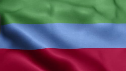 Waving Flag Animation with Realistic Fabric Texture Loop