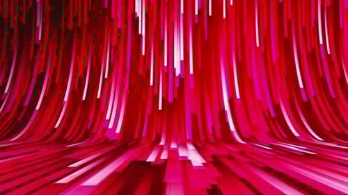 Colorful Lines Move in Curved Stream