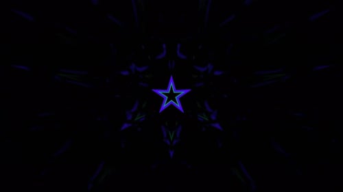 Purple And Turquoise Bright Neon Strobe Flashing Stars Background Vj Loop In 4K