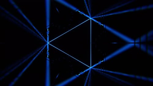 Blauer, supercooler futuristischer, blinkender Tunnel-Hintergrund, VJ Loop in 4K