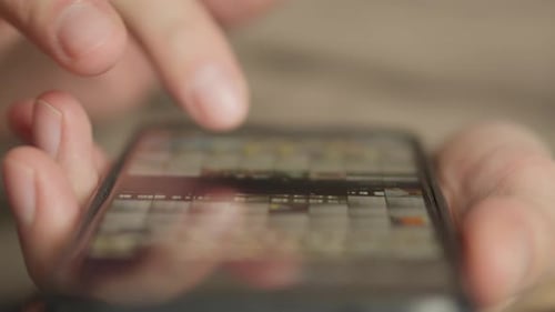 The Smartphone Touchscreen is Used for Apps Texting and Interacting with Digital Content The