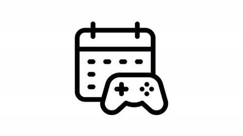 animación de iconos de línea de eventos