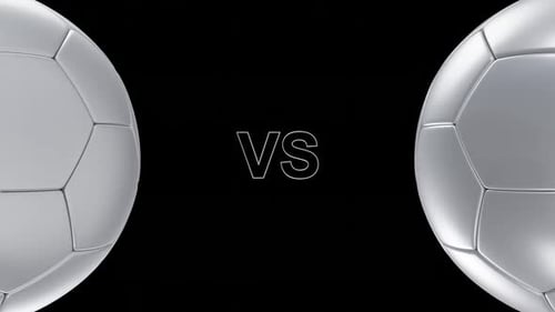 Two white balls on transparent background with alpha channel and vs letters