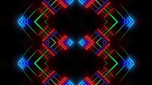 Dynamic neon green lights creating a vibrant abstract pattern