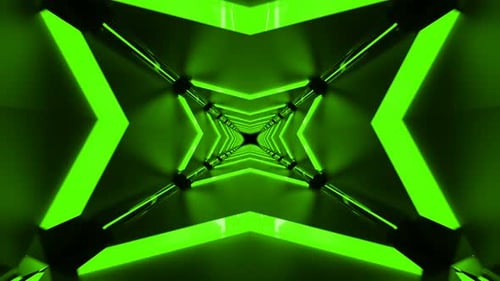 Green Abstract Tunnel Loop