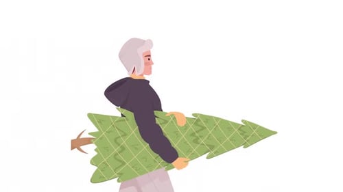 Animated Man with Purchase Character