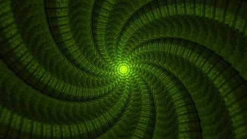 Abstract Green Looping Kaleidoscope Animation