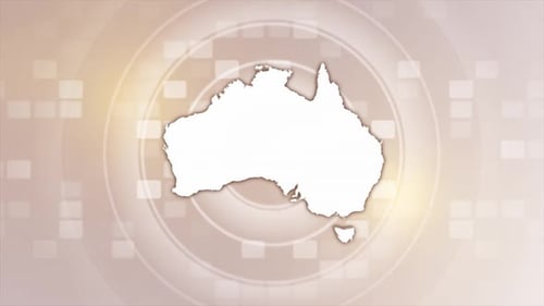 Modern Animated Map of Australia Outline Reveal