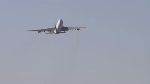 Commercial Plane Taking Off Into the Sky