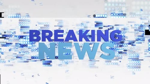 Broadcast News Transition Alpha channel Looped