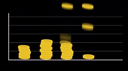 Stacks Of Gold Coins Growing Up Without Arrow Alpha
