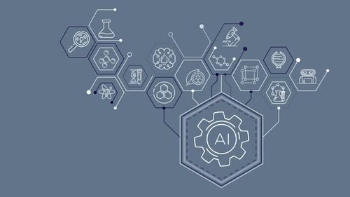 Infographics of the Use of AI in Science Animated Diagram
