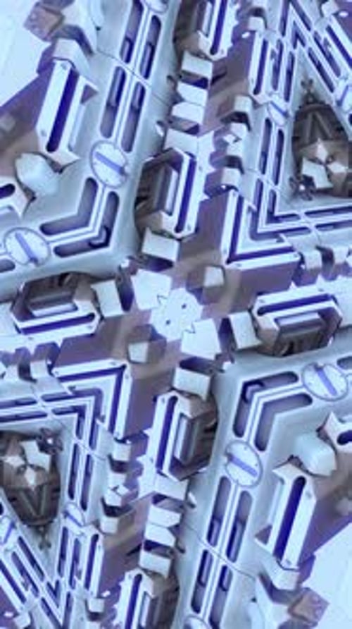 Vertical Machine White Tech Motion Background