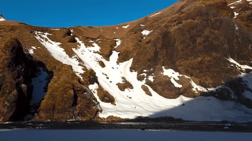 Mountains With Snow In Iceland