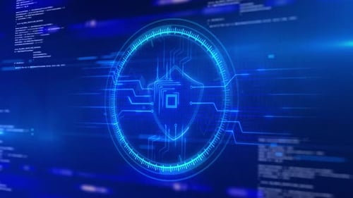 Cyber Security Shield Digital Interface Technology