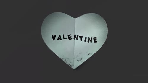 Unfolding Paper Heart Valentine Text Reveal