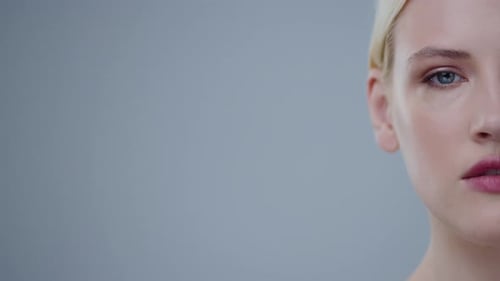 Woman's Natural Beauty Captured in Close-Up Shot