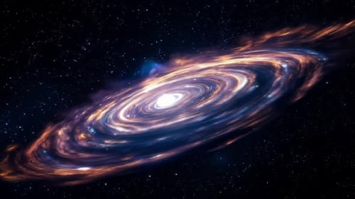 Abstract Swirling Space Galaxy with Ethereal Cosmic Energy