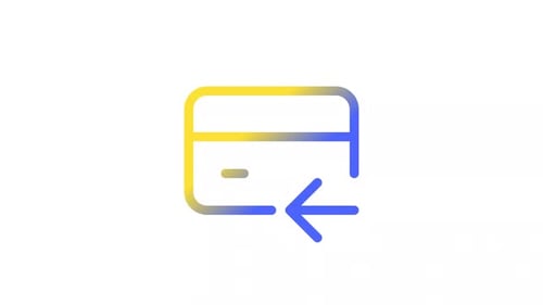 Icône d'interface utilisateur dégradée Cashback animée