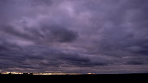 Dramatic Storm Clouds Moving Across the Night Sky