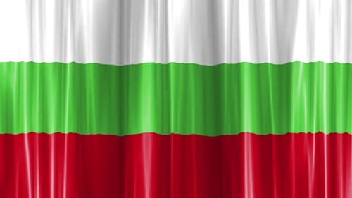 Bulgarian Flag Waving Seamless Loop