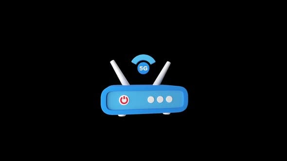 5G Router 3D Animation | Alpha Channel, Elements Motion Graphics ft. 5g ...