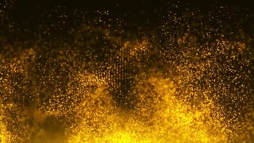 Boucle de fond abstraite en particules dorées V4