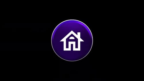 3D Glossy Rotating Home Icon Logo Animation