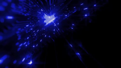 Blue Glittering City Lights Animation