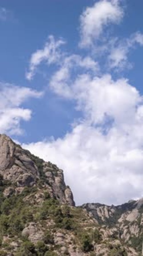 Montserrat Mountain Calalonia Spain in Vertical