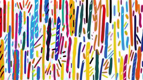 Abstract Colorful Hand-Drawn Lines Animated Background
