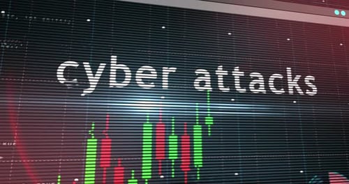 Cyber attacks charts and graphs 3d diagram