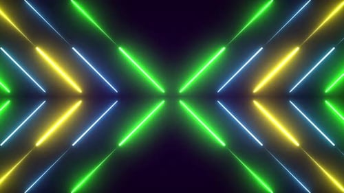 Neon Light Line Technology, line animation 4K Background Video