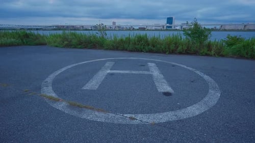 Komatsugawa Heliport at Dusk
