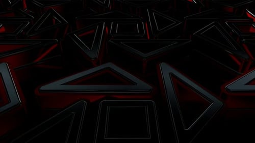 Abstract Background with Black and Red Elements, Unique Design, Exclusive, Figure, Shape, 3D Render