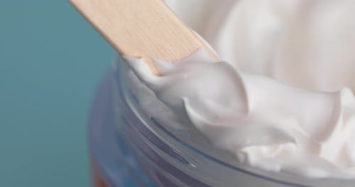 Close Up of White Face Cream Moisturizer Texture