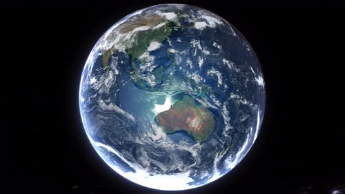 Realistic Earth From Space Zoom In Clouds Lesotho