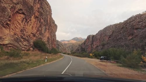 Drivers Pov Hyperlapse Arani To Noravank Road Way In Armenia